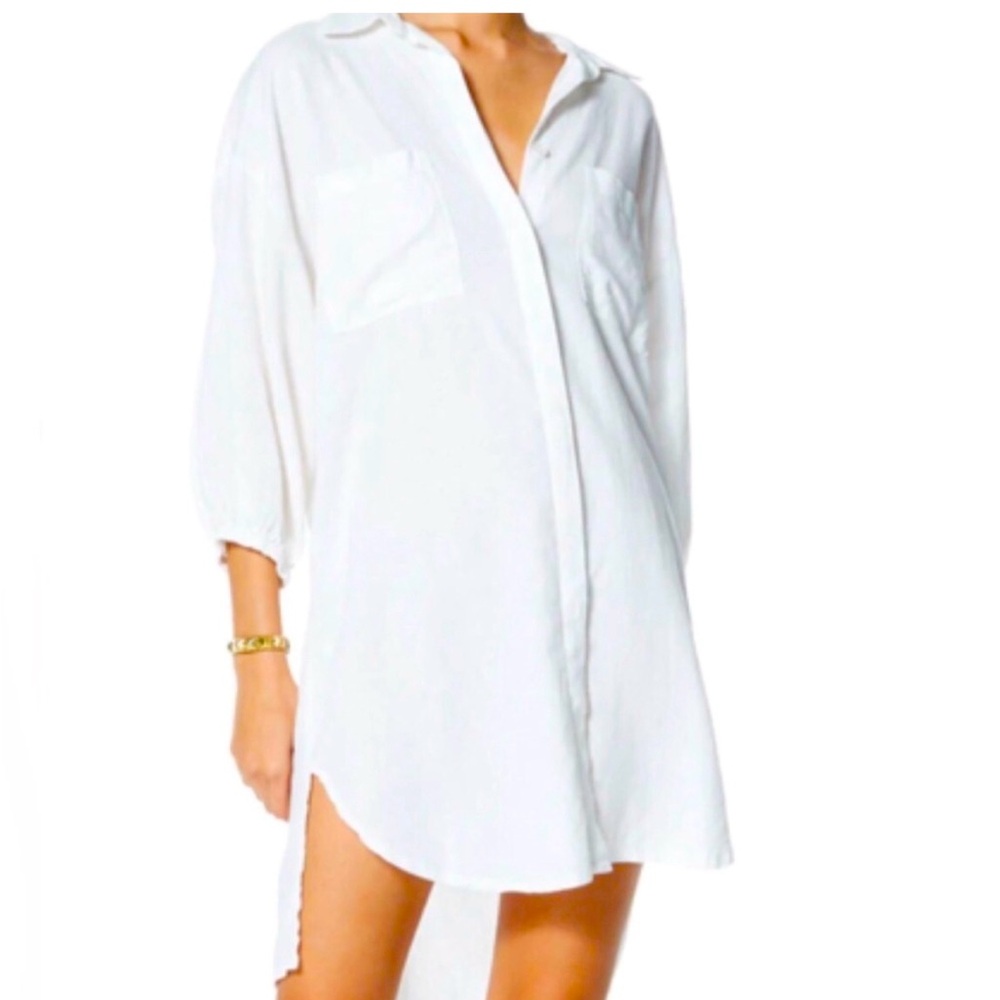 Young, Fabulous and Broke Linen shirt dress medium